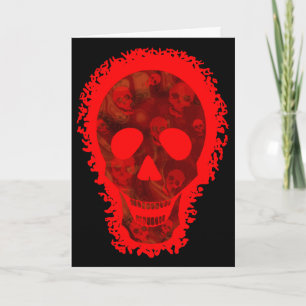 Cartão Big Skull Red 'Happy Halloween' card