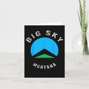Cartão Big Sky Montana Esquiando Snowboard Skier Snow