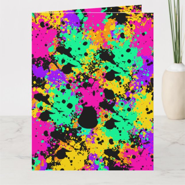 Cartão Big Splattered Greeting Card (Frente)