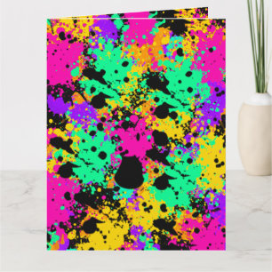 Cartão Big Splattered Greeting Card