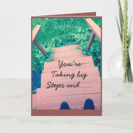 Cartão Big steps Graduation card