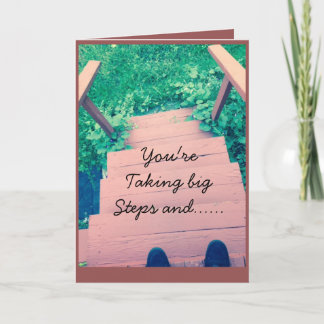 Cartão Big steps Graduation card