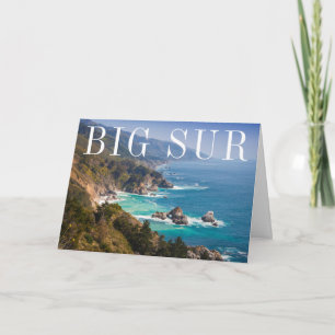 Cartão Big Sur Costa da Califórnia   Feliz Aniversário