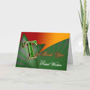 Cartão Big T - Thank you card for a Postal Worker