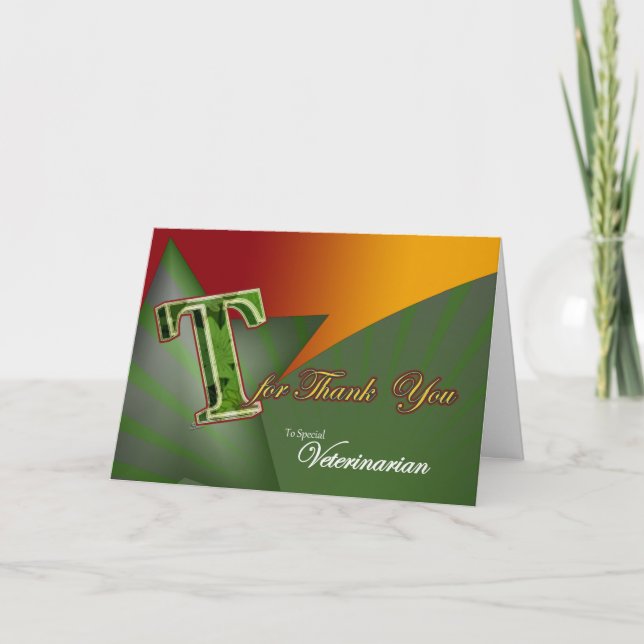Cartão Big T - Thank you card for a Veterinarian (Frente)