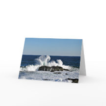 Big Wave Greeting Card, Bible Quote