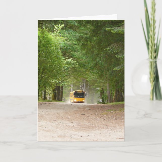 Cartão Big Yellow School Bus (Frente)