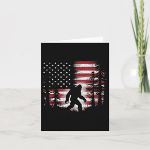 Cartão Bigfoot 4 De Julho Bandeira Americana Patriótica K