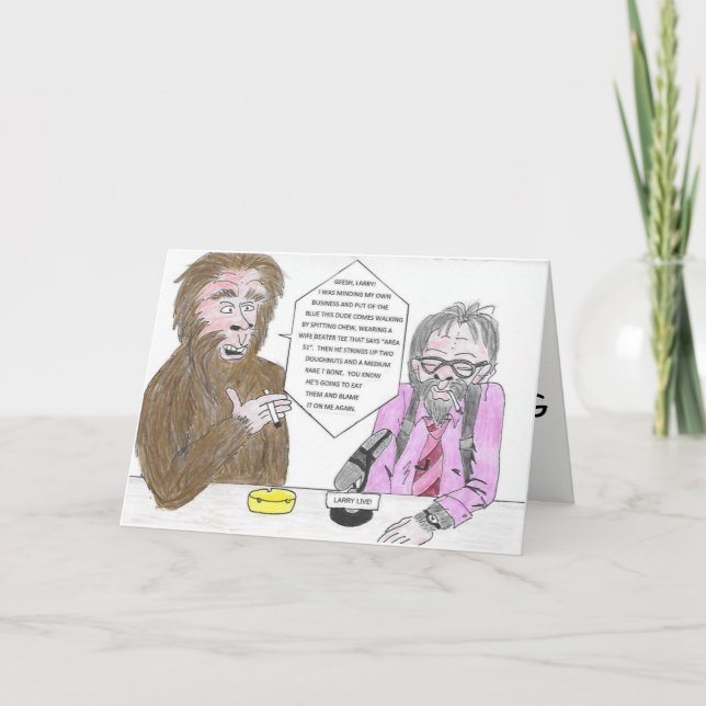 Cartão Bigfoot and Larry Birthday Card (Frente)