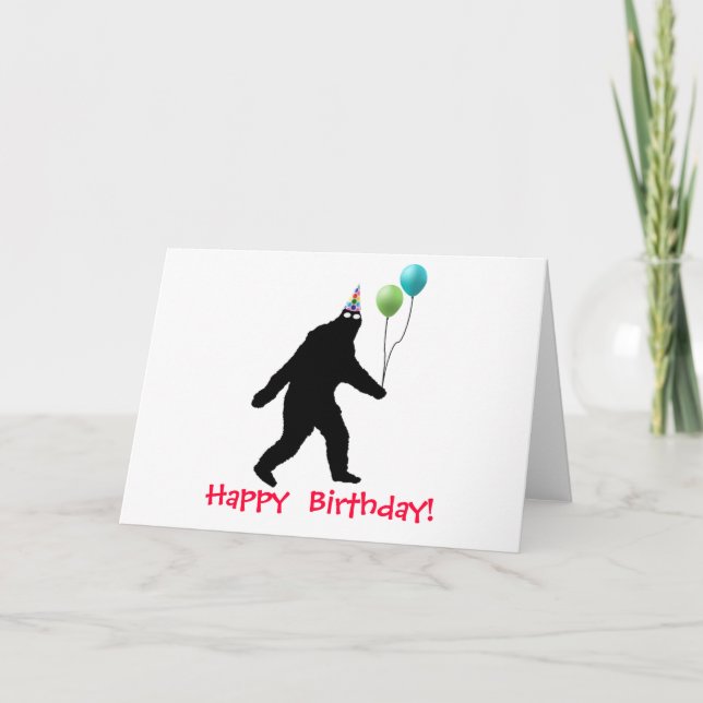 Cartão Bigfoot Happy Birthday! (Frente)