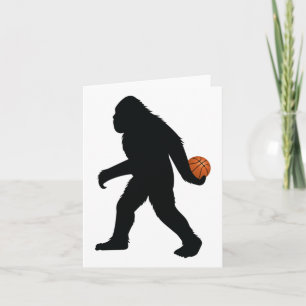 Cartão Bigfoot Jogando Basquete