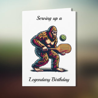 Cartão Bigfoot Pickleball Birthday
