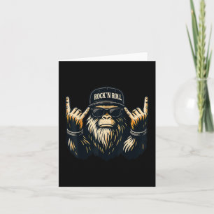 Cartão Bigfoot Rock Em Sasquatch Heavy Metal Vibes Men