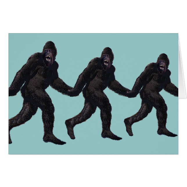 Cartão Bigfoot Sasquatch Yetti (Frente Horizontal)