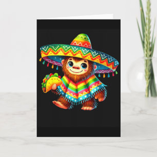 Cartão Bigfoot Taco Cinco De Mayo Sasquatch Mexicano Cria