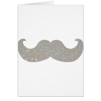 Cartão Bigode branco de Bling (gráfico do brilho do