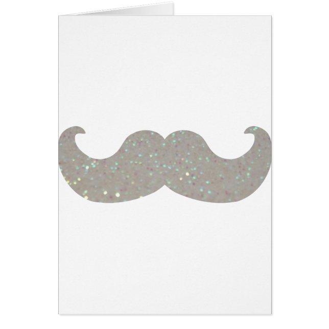 Cartão Bigode branco de Bling (gráfico do brilho do (Frente)