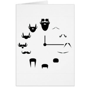 Cartão Bigode Clockface