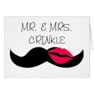 Cartão bigode e lábios