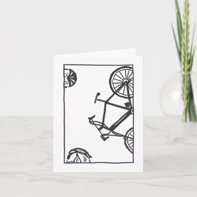 Cartão Bike de Montanha (Frente)