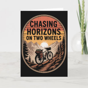Cartão Bikepacking Ciclismo de Montanha ao Ar Livre Perse
