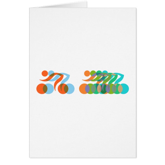 Cartão Bikers, ciclistas, freaks (Frente)