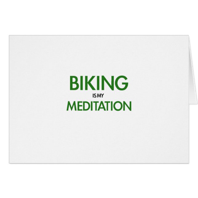 Cartão Biking é minha meditação (Frente Horizontal)
