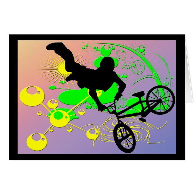 Cartão Biking extremo (Frente Horizontal)