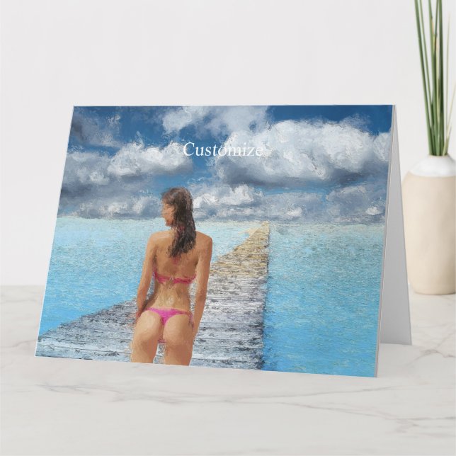 Cartão Bikini Girl Thunder_Cove (Frente)