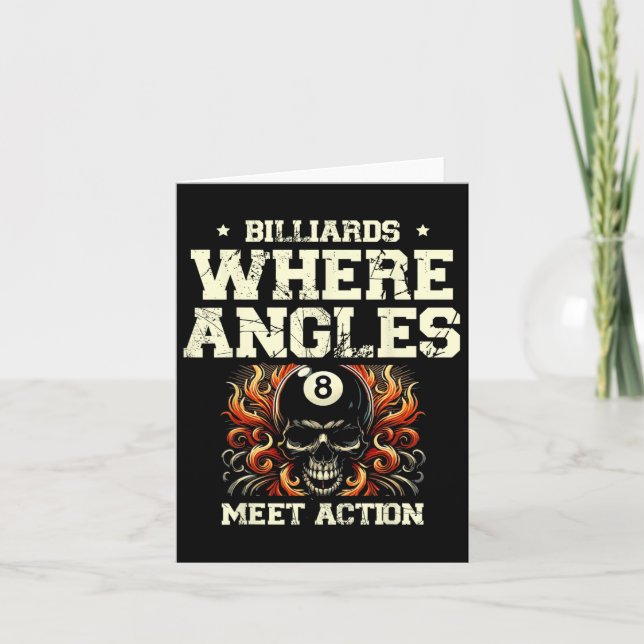 Cartão Bilhares Onde Os Ângulos Se Encontram Com A Ação B (Frente)