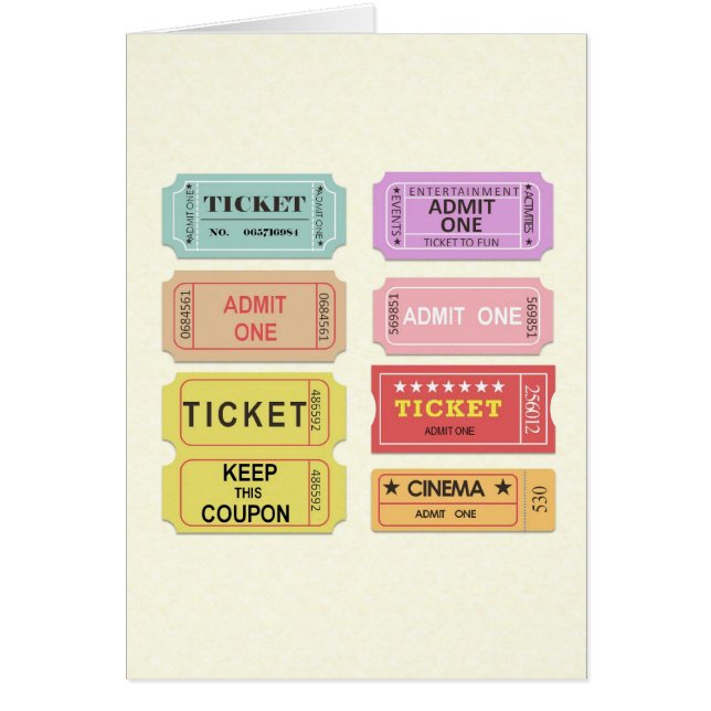 Cartão Bilhetes do filme (Frente)