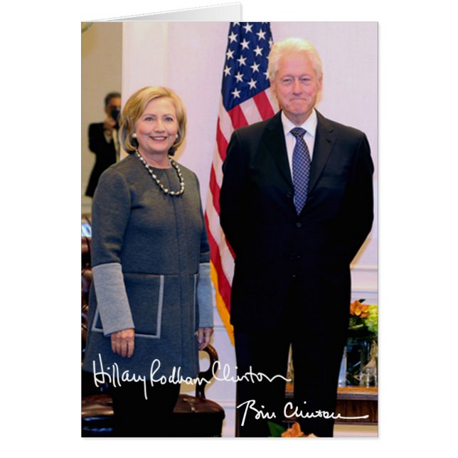 Cartão Bill & Hillary Clinton (Frente)