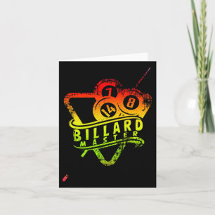 Cartão Billard Master Gift Idea Para Prós