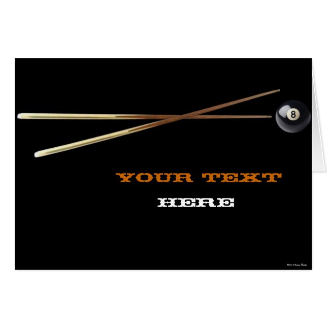 Cartão Billiard (Frente Horizontal)