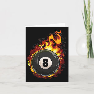 Cartão Billiard 8 Ball Player Piscina Billiards Snooker C