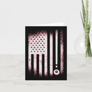 Cartão Billiard American Flag Usa Piscina Jogadores E Bil