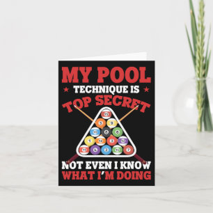 Cartão Billiard Engraçado A Minha Técnica De Piscina É O 