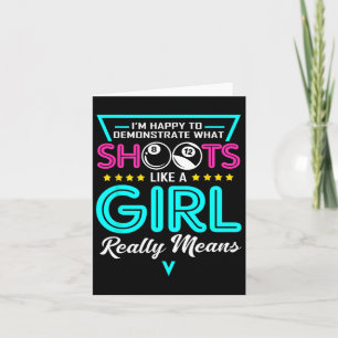 Cartão Billiard Girl I Shots Like A Girl Roupa Pla