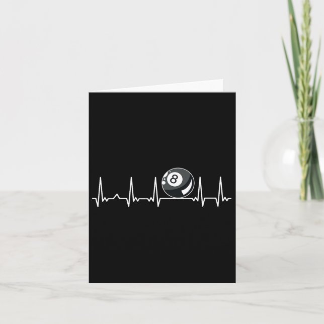 Cartão Billiard Heartbeat Piscina Chalk Billiard Pla (Frente)