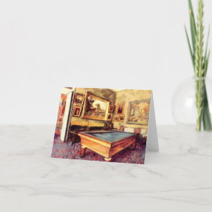 Cartão Billiard Room by Degas Notecard