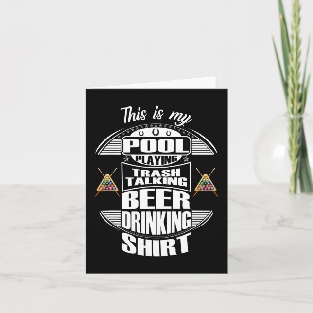 Cartão Billiards 8 Ball Piscina Player Sarcasm Novelle Hu (Frente)