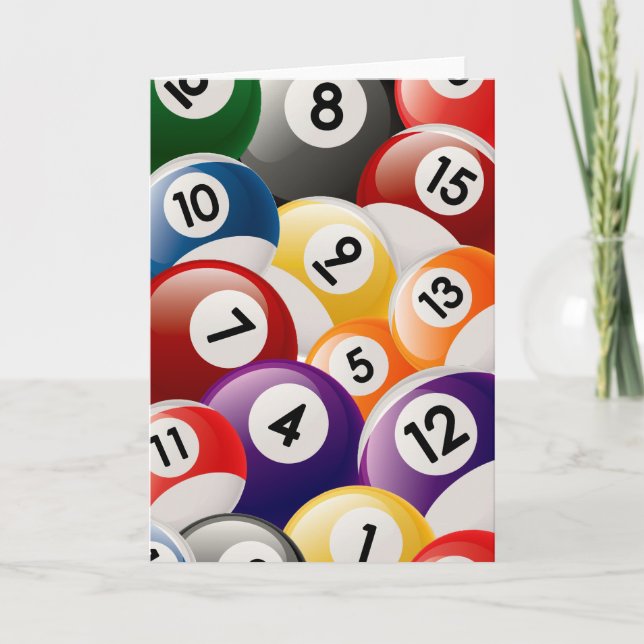 CARTÃO BILLIARDS BALLS COLLAGE (Frente)