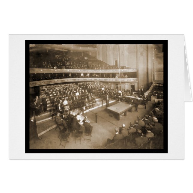 Cartão Billiards Chicago IL Foto 1906 (Frente Horizontal)