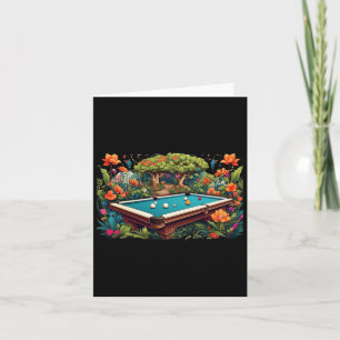 Cartão Billiards Engraçado Art Billiards Jogando Jogadore