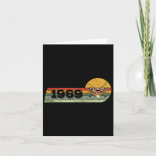 Cartão Billiards Jogador de bilhar Vintage 1969 Aniversár