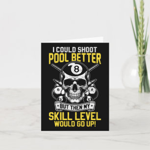 Cartão Billiards, Jogo de Piscina de Crânio, Eu Podia Ati