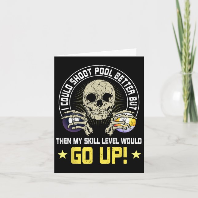 Cartão Billiards Piscina do crânio Snooker Ball Mesa N (Frente)