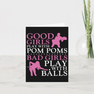 Cartão Billiards Piscina Player Ball Girl Good Girls Plan