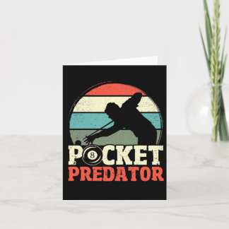 Cartão Billiards Pocket Predator 8 Ball Homens Engraçados