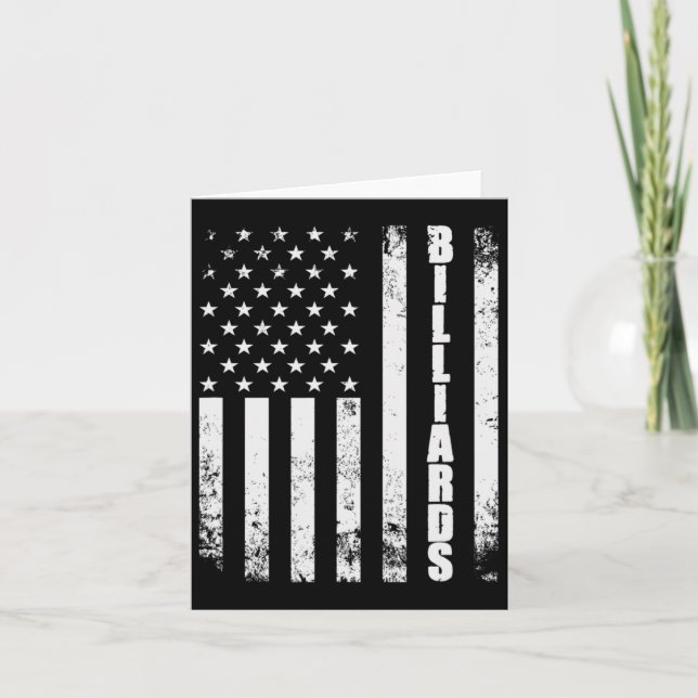 Cartão Billiards Snooker American Flag Usa Games Esporte  (Frente)